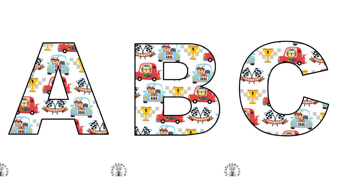 Wyścigówki: litery duże