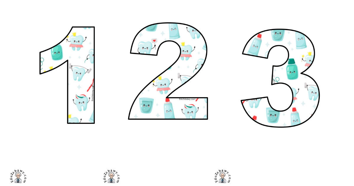 Zdrowe zęby: Cyfry i znaki specjalne