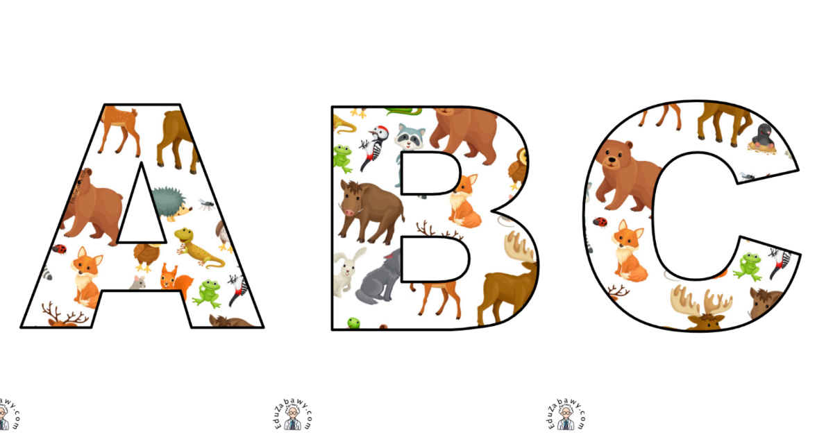 Zwierzęta leśne: litery duże