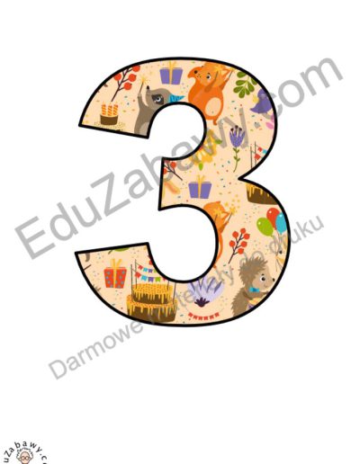 Zwierzęta na urodzinach: Cyfry i znaki specjalne 1