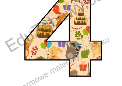 Zwierzęta na urodzinach: Cyfry i znaki specjalne 44