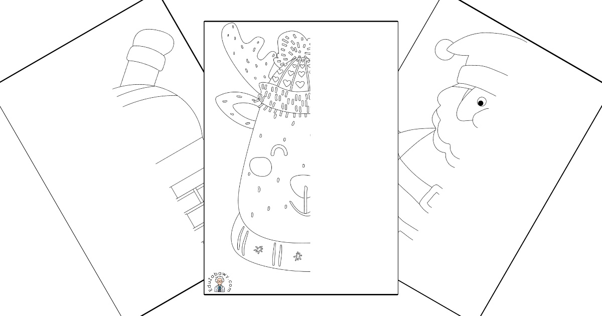 Karty pracy: Dokończ obrazek: Boże Narodzenie