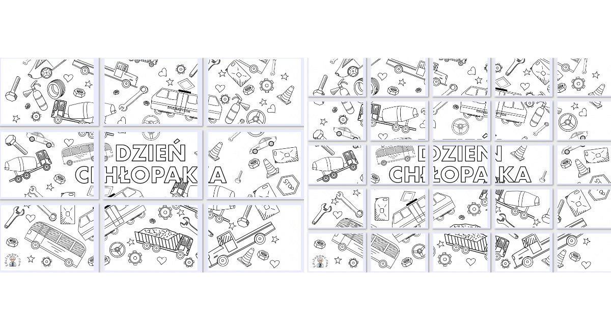 Kolorowanka 3XL na Dzień Chłopaka