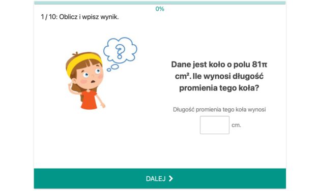 Symetrie, koła, okręgi: ćwiczenia, zadania i quizy dla klasy 8, 7