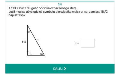 Quiz: Połowa trójkąta równobocznego