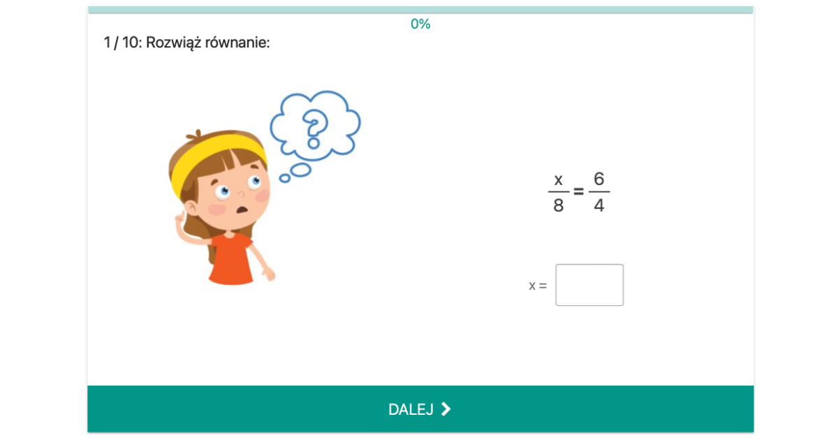 Quiz: Proporcje – poziom 1