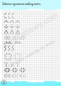 Rysuj Według Wzoru: Karty Pracy PDF Do Druku Dla Klas 1, 2, 3