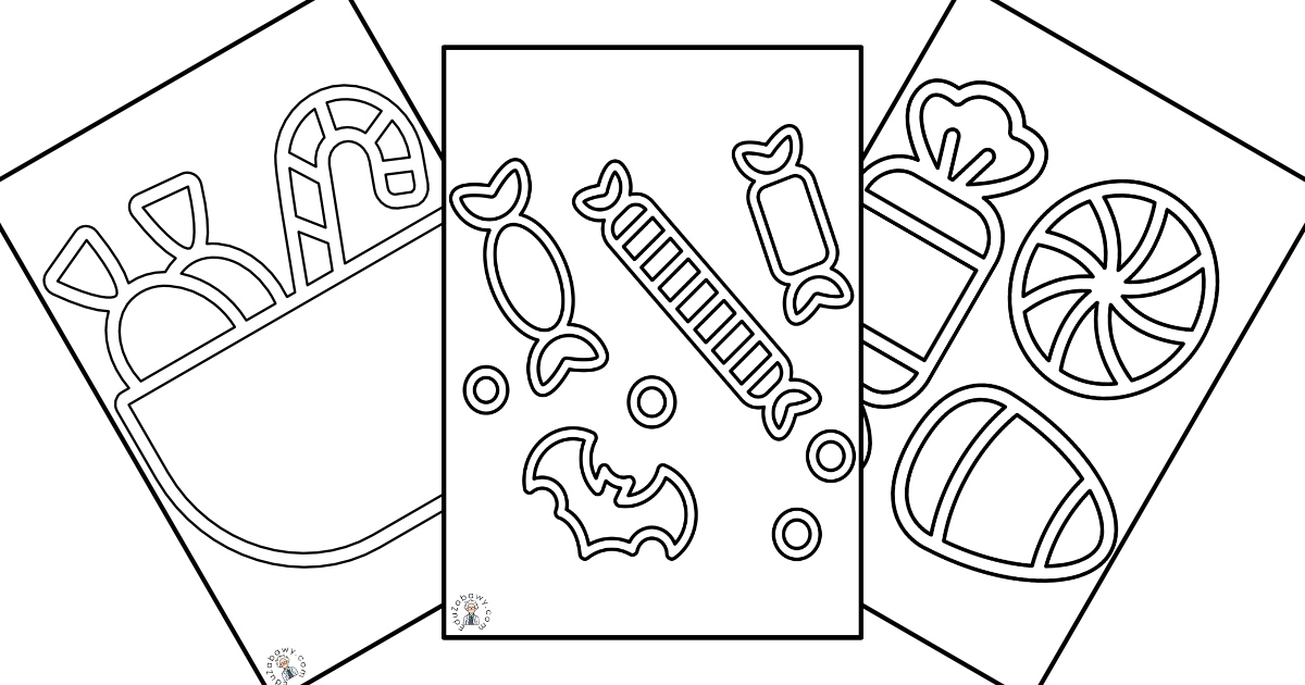 Witraże na Halloween: Cukierki