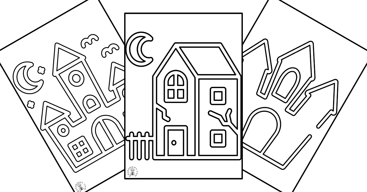 Witraże na Halloween: Nawiedzony dom