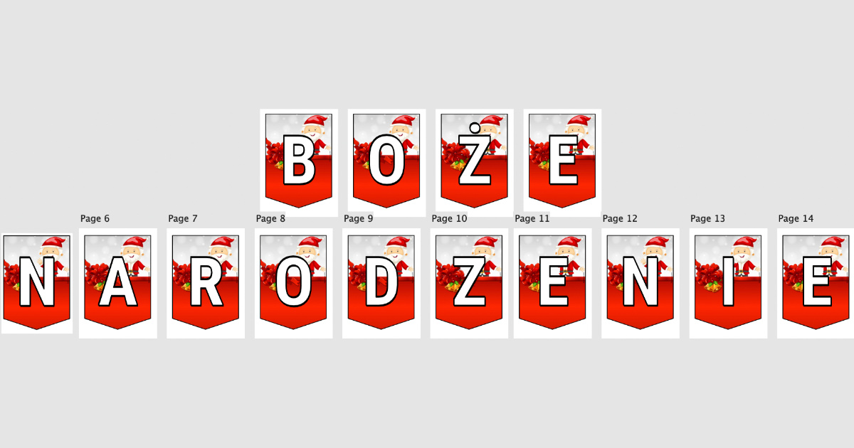 Girlanda do druku: Boże Narodzenie