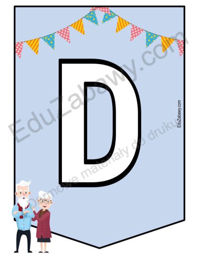 Girlanda do druku: Dzień babci i dziadka 1