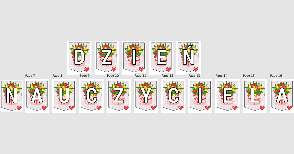 Girlanda do druku: Dzień Nauczyciela