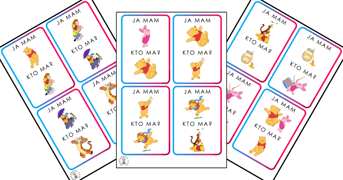 Karty pracy: Ja mam, kto ma: Kubuś Puchatek
