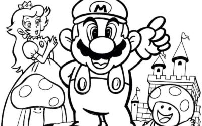 Kolorowanka: Mario i księżniczka