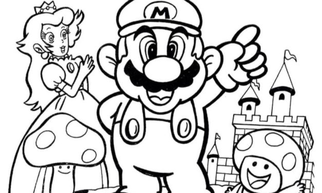Kolorowanka: Mario i księżniczka