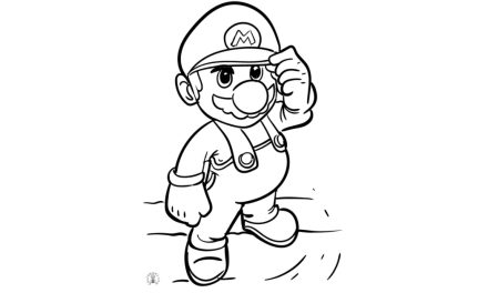Kolorowanka: Poważny Mario