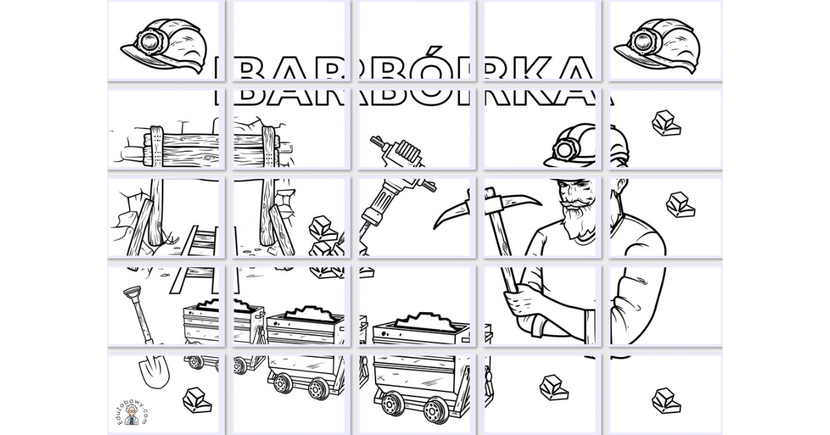 Kolorowanki XXL: Barbórka