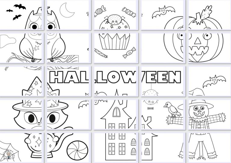 Kolorowanki 3XL: Halloween do druku 3x3, 4x4, 5x5A4