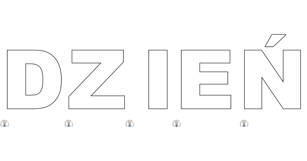 Napis: Dzień Książki: kontury