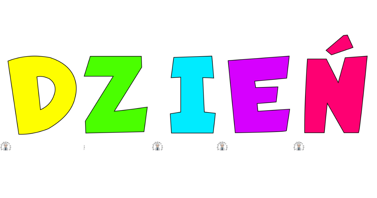 Kolorowy napis Dzień Książki