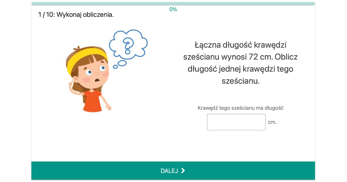 Quiz: Szkielet prostopadłościanu