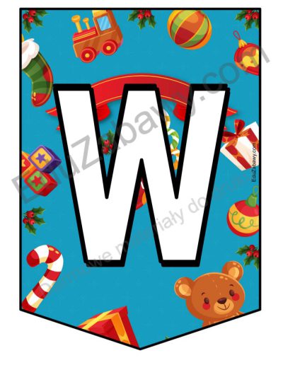 Girlanda do druku: Wesołych Świąt 1