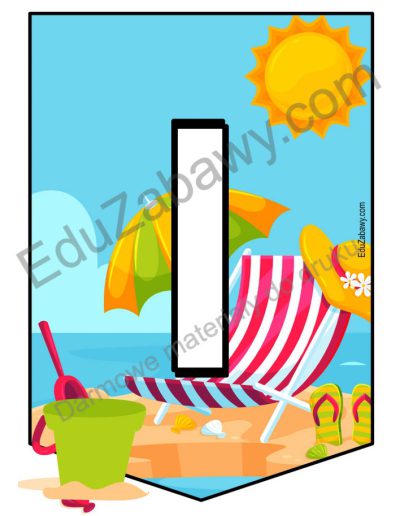 Girlanda do druku: Witajcie wakacje 2