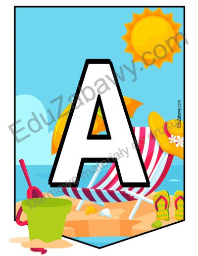 Girlanda do druku: Witajcie wakacje 4