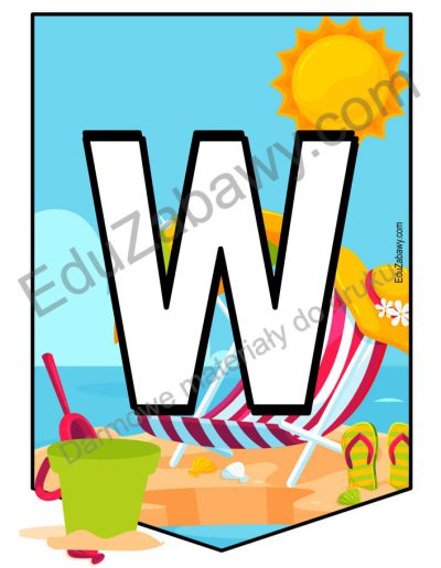 Girlanda do druku: Witajcie wakacje 1