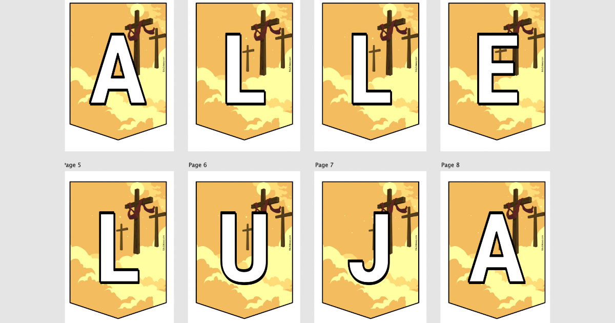 Girlanda do druku: Alleluja