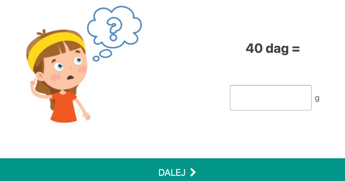 Quiz: Jednostki masy 1