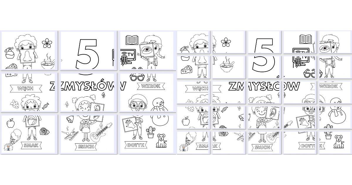 Kolorowanki XXL: Zmysły człowieka