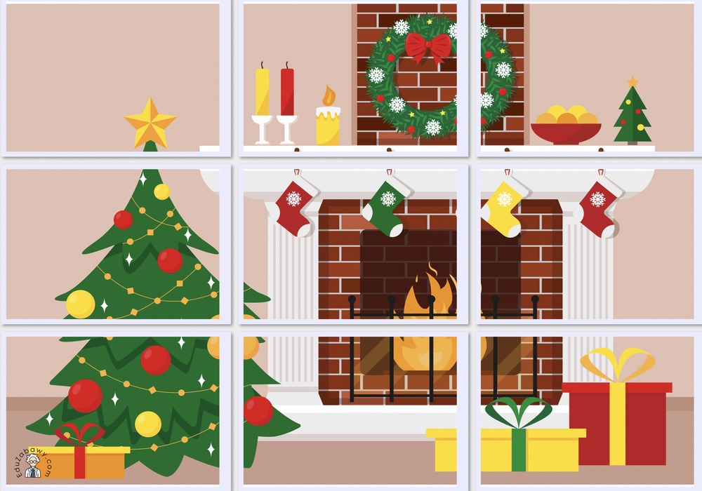 Dekoracje 3XL: Kominek świąteczny z choinką