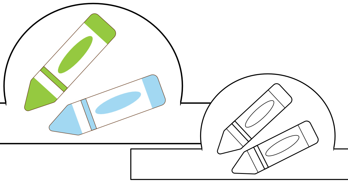 Opaski: Kolorowe kredki
