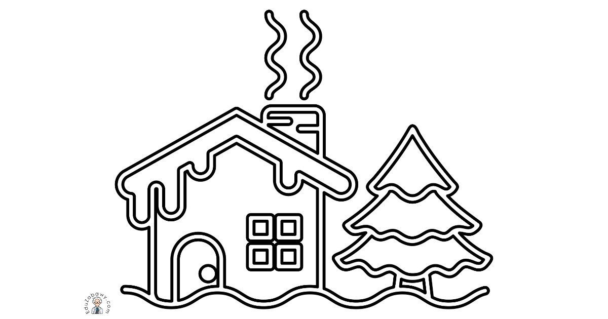 Witraże: Zimowy krajobraz