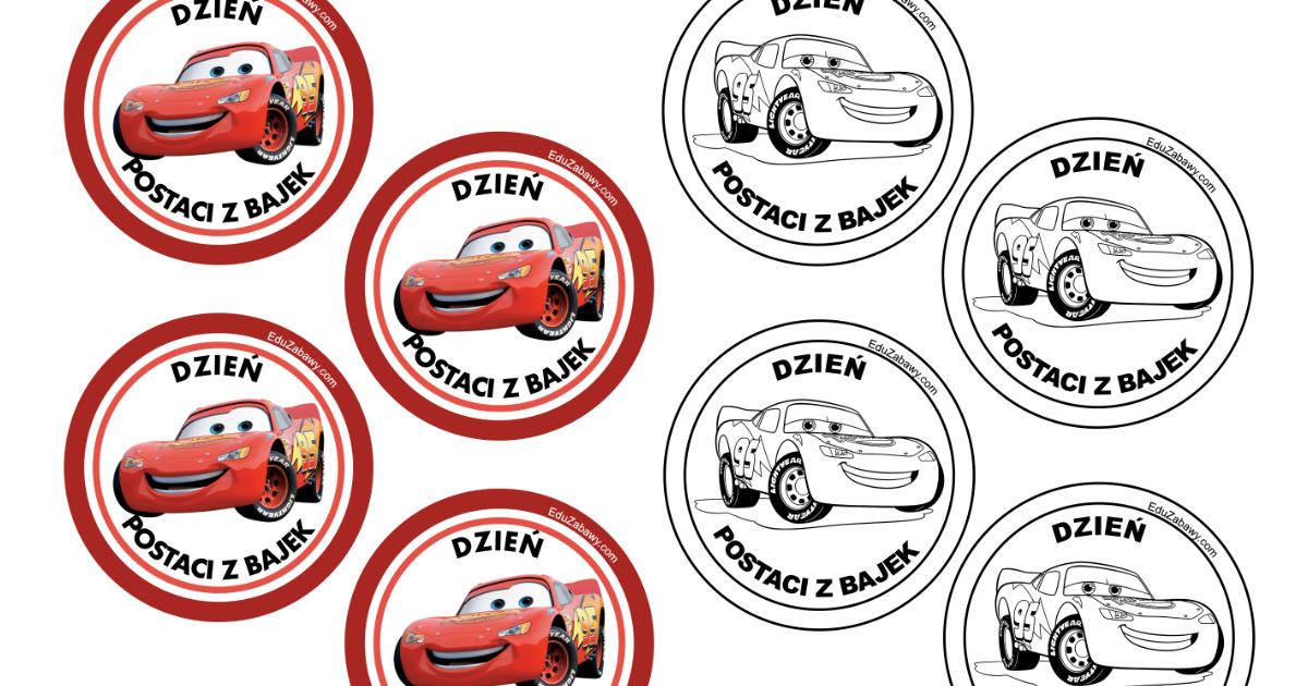 Medale / odznaki: Auta – Zygzak McQueen