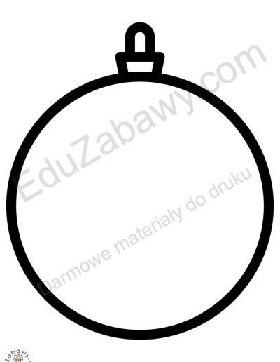 Szablon do prac plastycznych: Kontur / obrys bombki 1