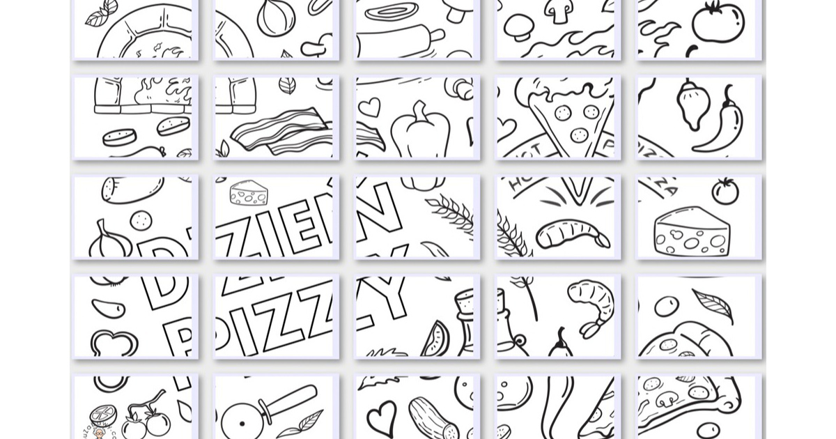 Kolorowanki XXL: Dzień Pizzy