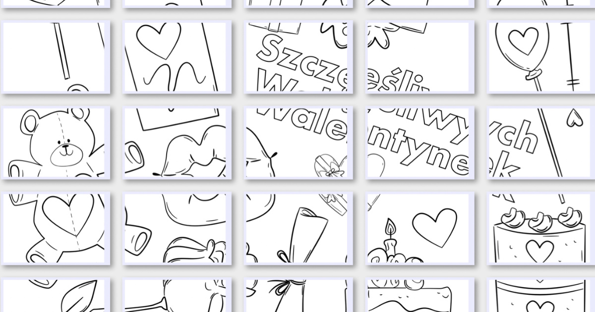 Kolorowanki XXL: Szczęśliwych Walentynek