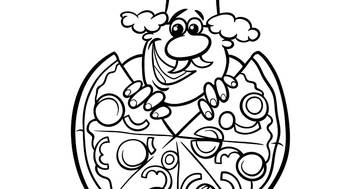 Kolorowanka: Kucharz z pizzą