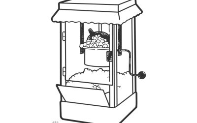Kolorowanka: Maszyna do popcornu
