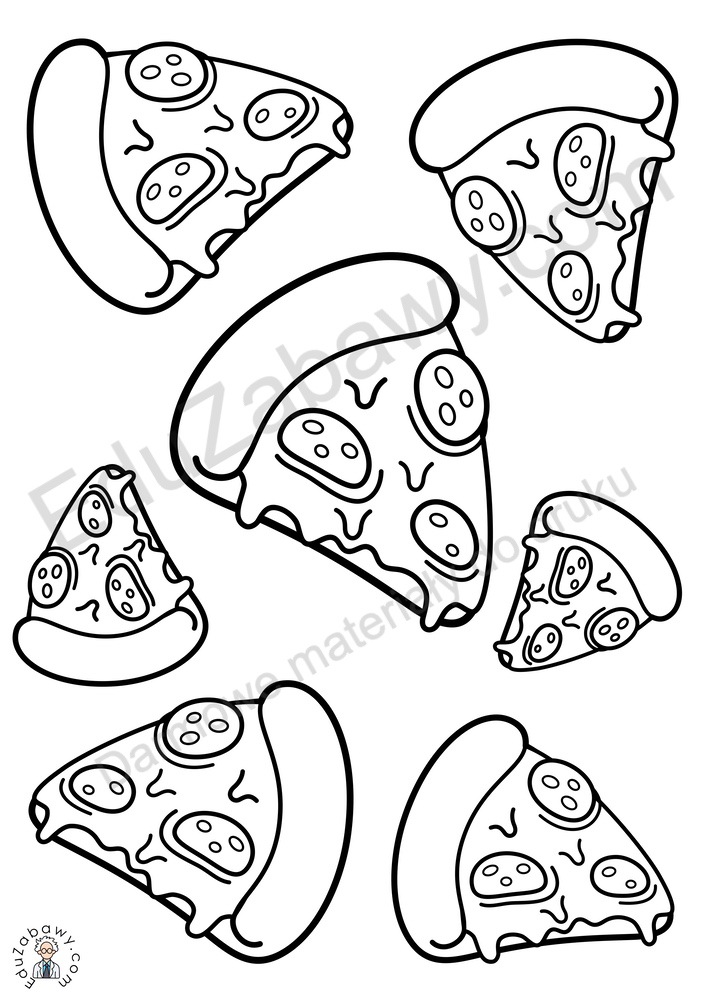 Kolorowanka: Pyszna pizza