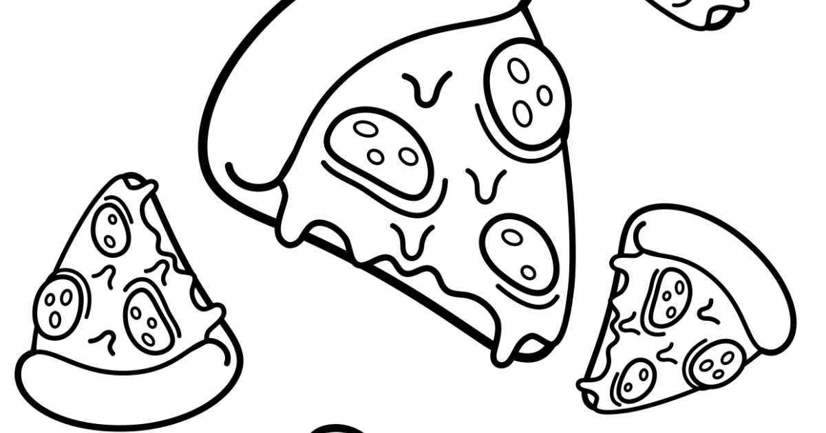 Kolorowanka: Pyszna pizza