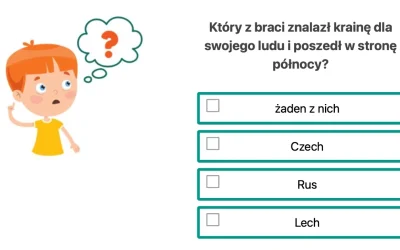 Quiz z Legendy o Lechu, Czechu i Rusie