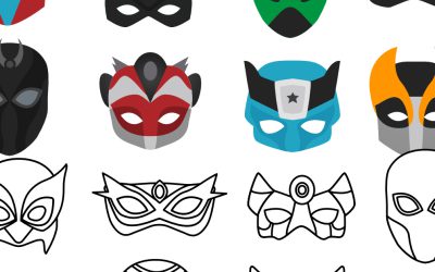 Maski superbohaterów (32 szablony)