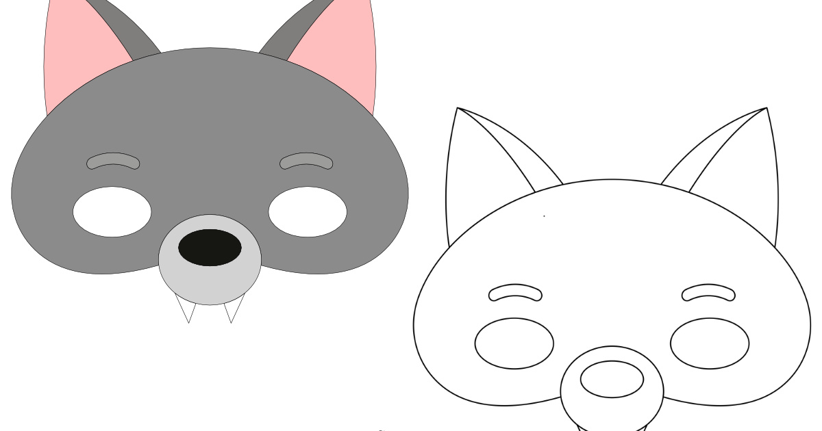 Maski W PDF Do Druku Dla Dzieci Przedszkolak w Uczni w