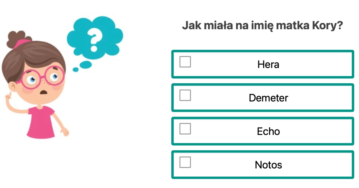 Quiz z lektury: Mit o Demeter i Korze