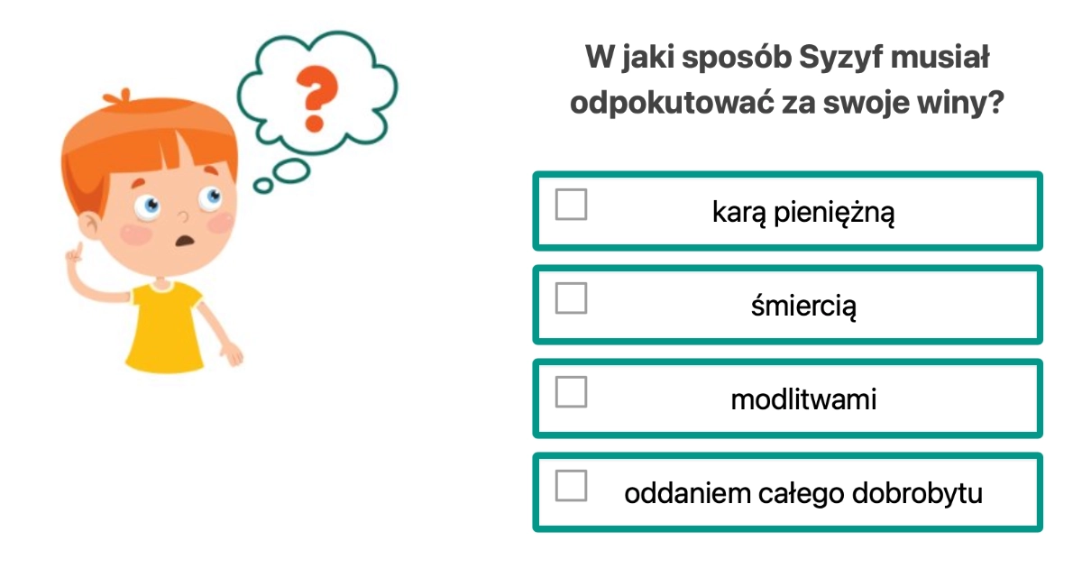 Quiz z lektury: Mit o Syzyfie