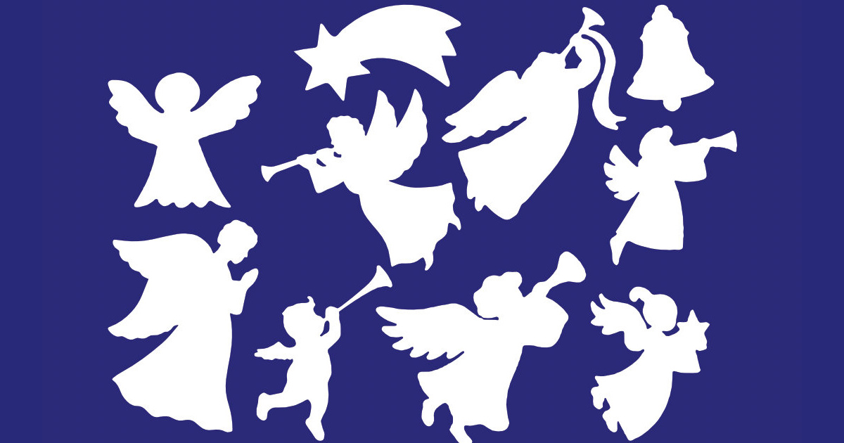 Szablon dekoracyjny XXL: Aniołki