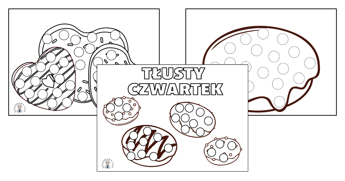 Karty pracy: Wyklejanki: Tłusty Czwartek